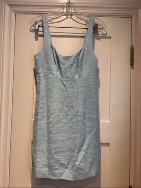 Abercrombie & Fitch Powder Blue Textured Mini Dress